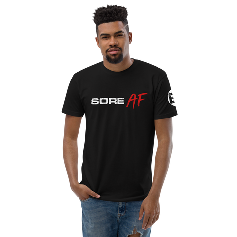 Sore AF with sleeve logo - Short Sleeve T-shirt